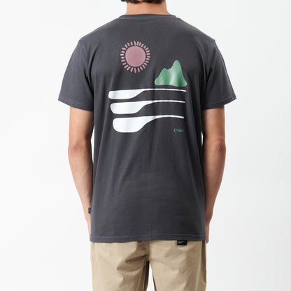 Barrel Ride Tee in Pirate Black