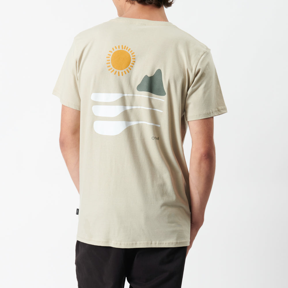 Barrel Ride Tee in Tan