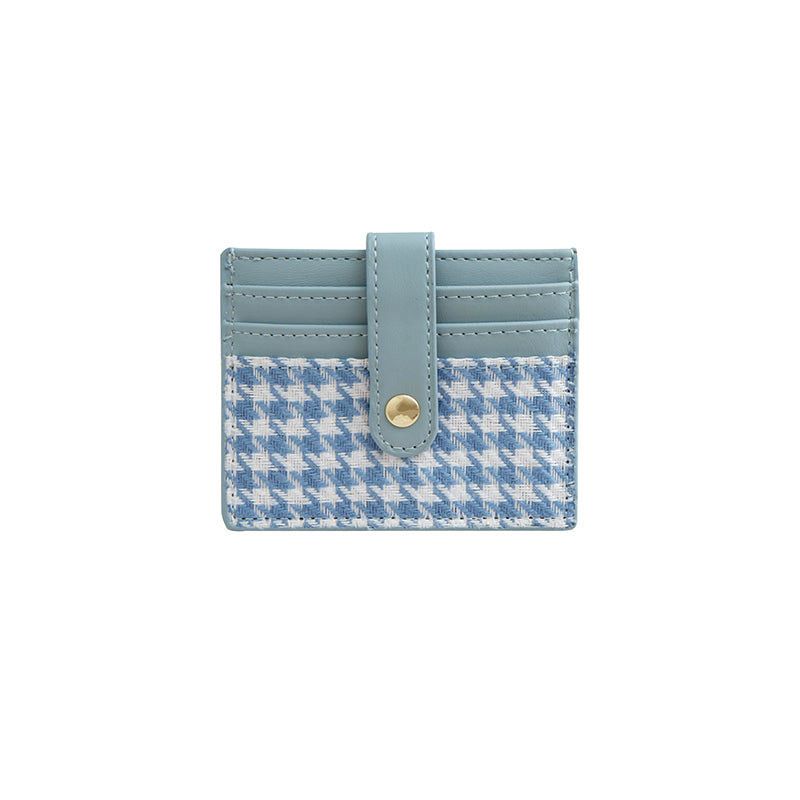 Houndstooth Cardholder in Blue