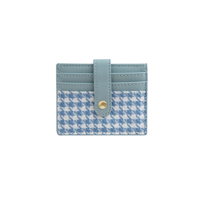 Houndstooth Cardholder in Blue