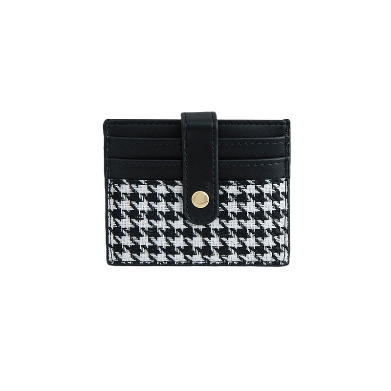 Houndstooth Cardholder in Black