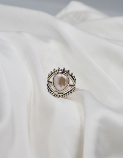 Sterling Silver Baroque Pearl Ring