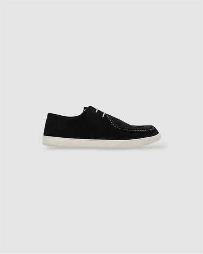 Gideon Suede Shoe in Oyster Black