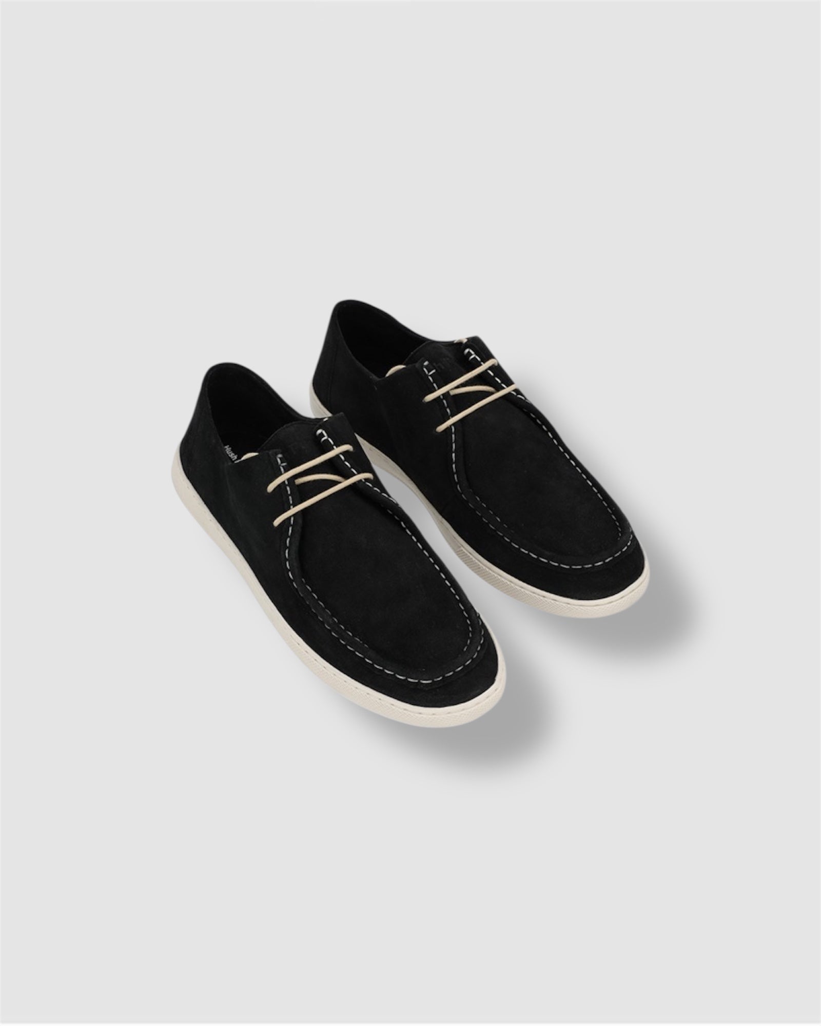 Gideon Suede Shoe in Oyster Black