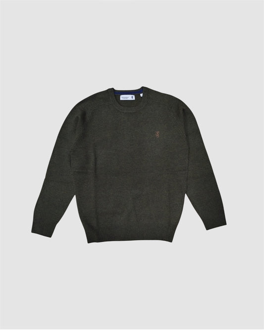 Johnson Lambswool Crewneck in Fatigue