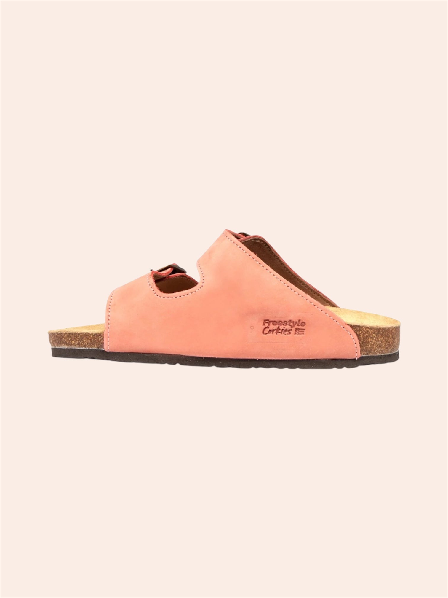 Sophie Nubuck Leather Sandals in Blush