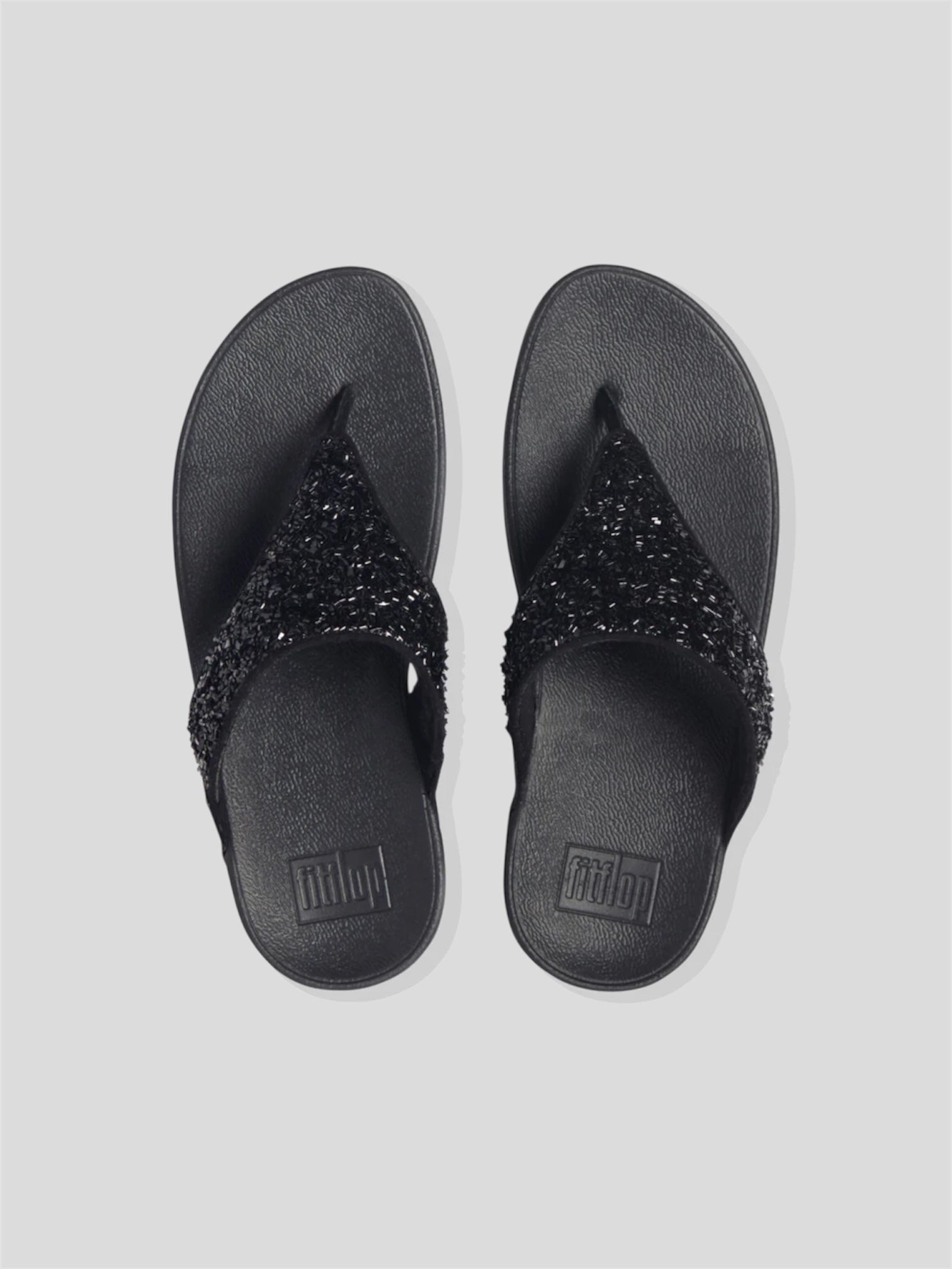 Lulu Shimmerfoil Sandal in All Black