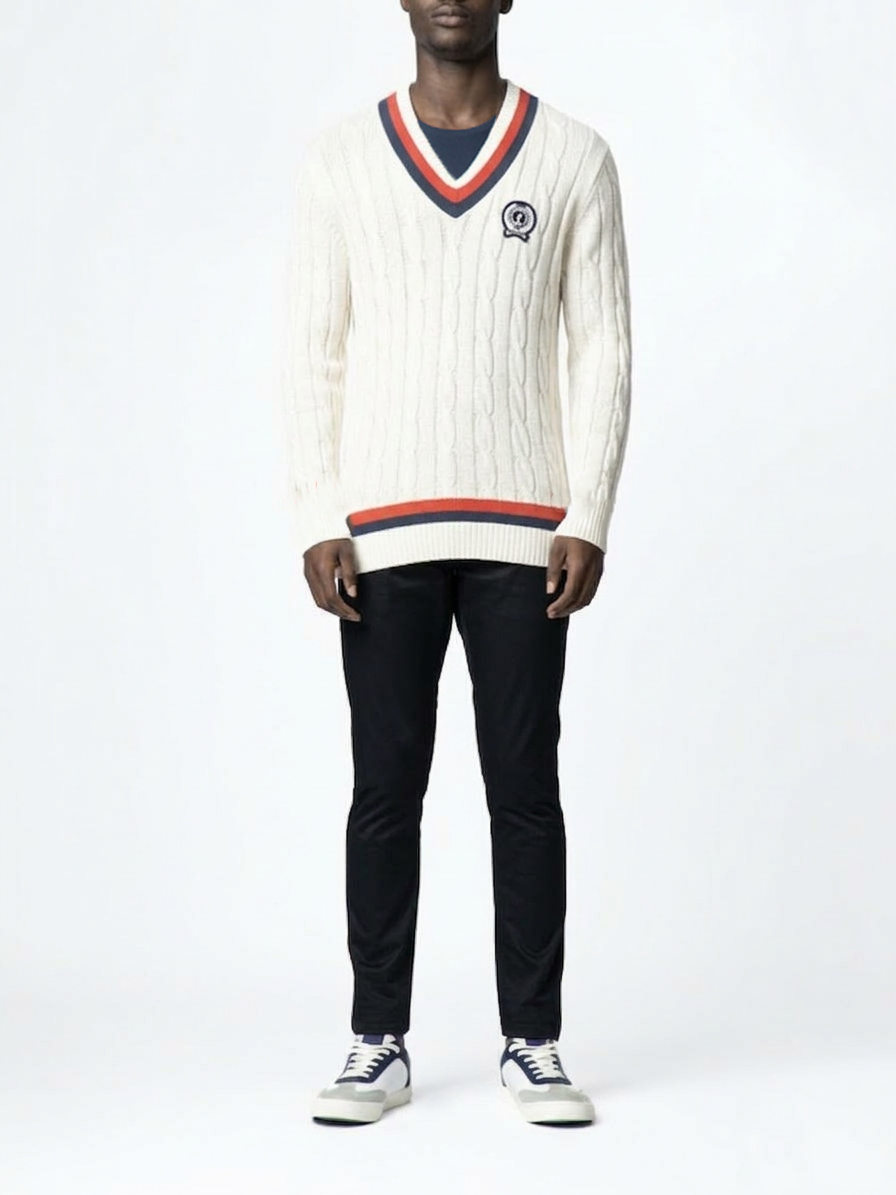 Cable Knit Sweater in Off White