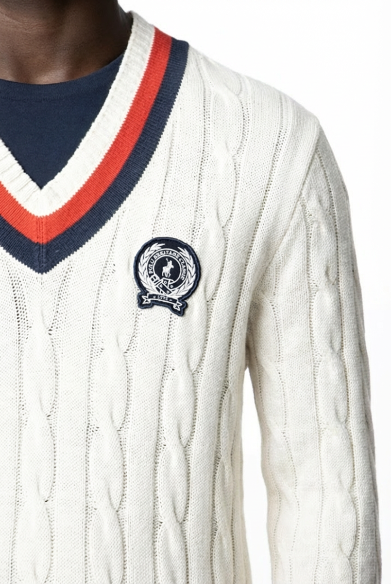 Cable Knit Sweater in Off White