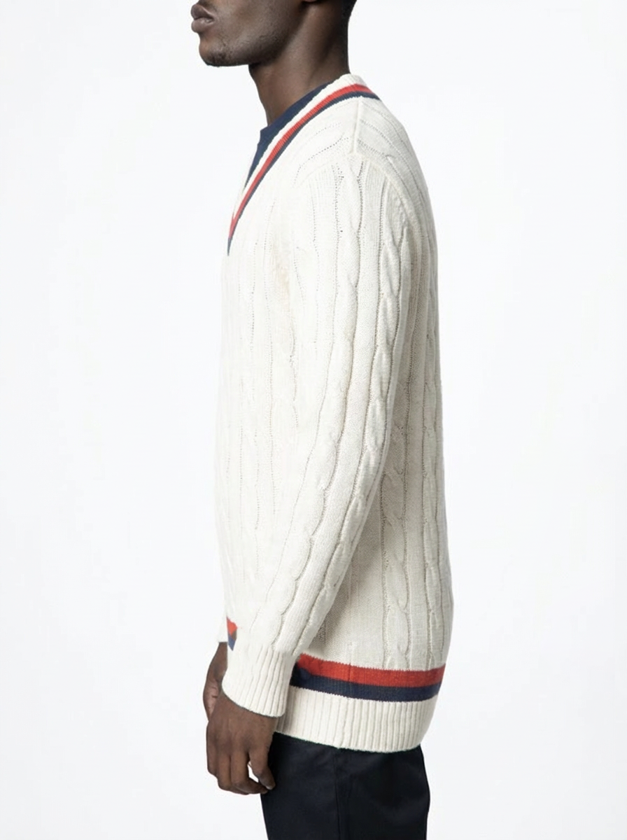 Cable Knit Sweater in Off White