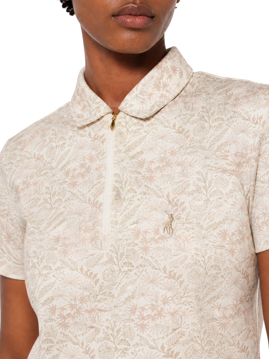 Caroline SS Printed Golfer in Beige Floral