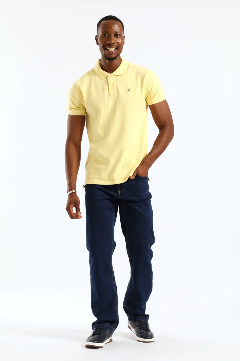 Carter Essential Pique SS Golfer in Yellow