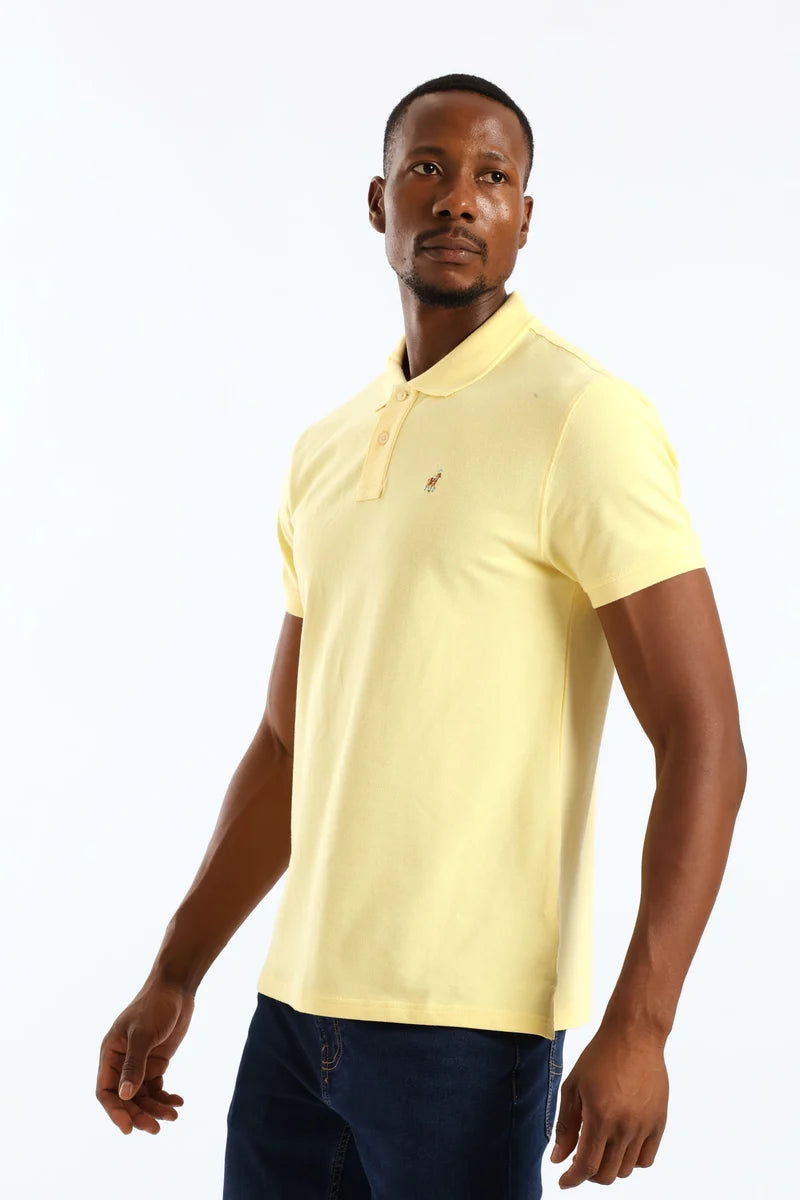 Carter Essential Pique SS Golfer in Yellow