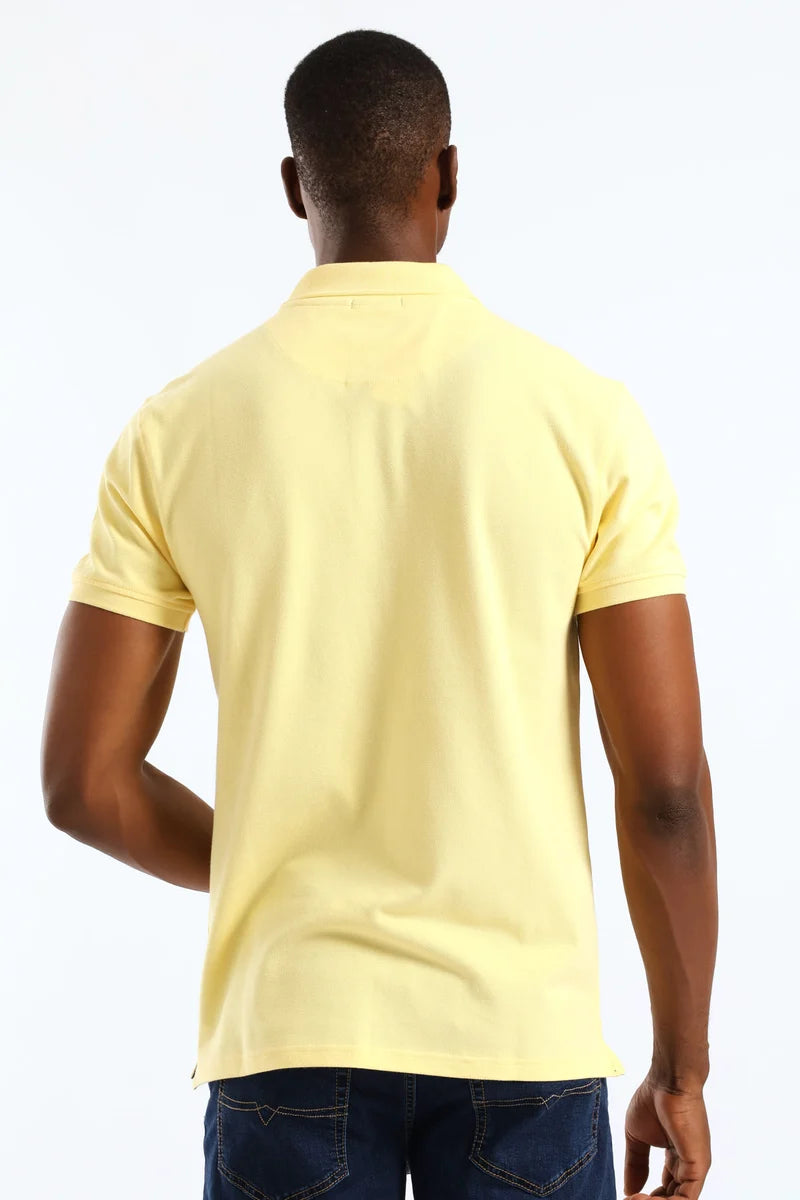 Carter Essential Pique SS Golfer in Yellow