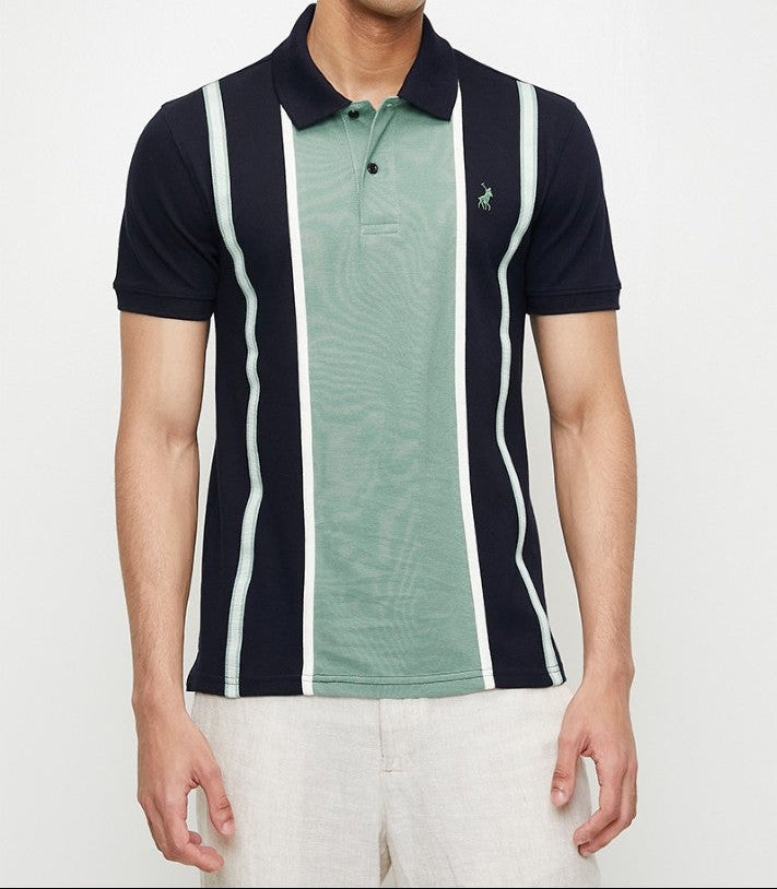 Colour Block Stripe SS Golfer