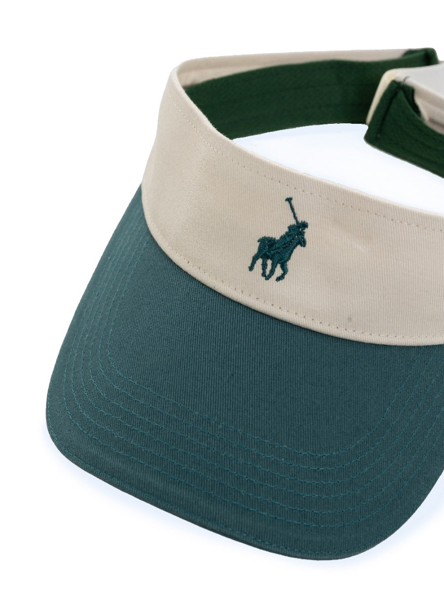 Cotton Elasticated Visor in Green