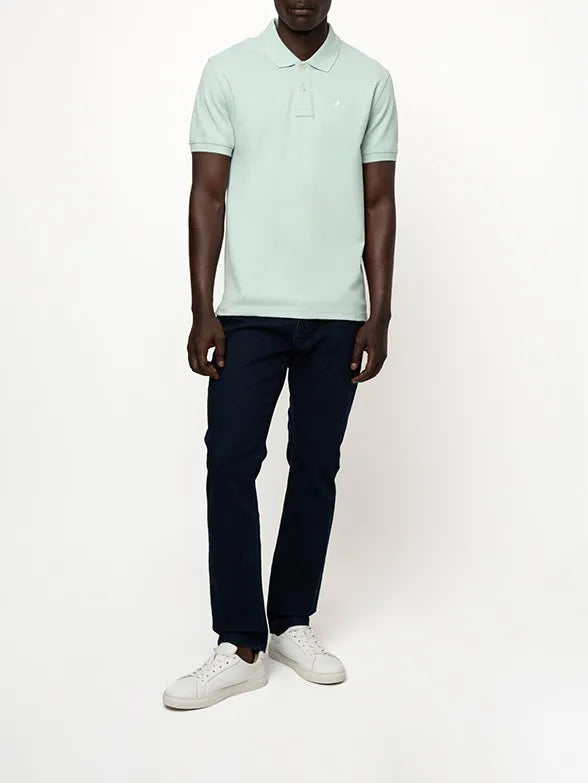 Essential Pique SS Golfer in Aqua