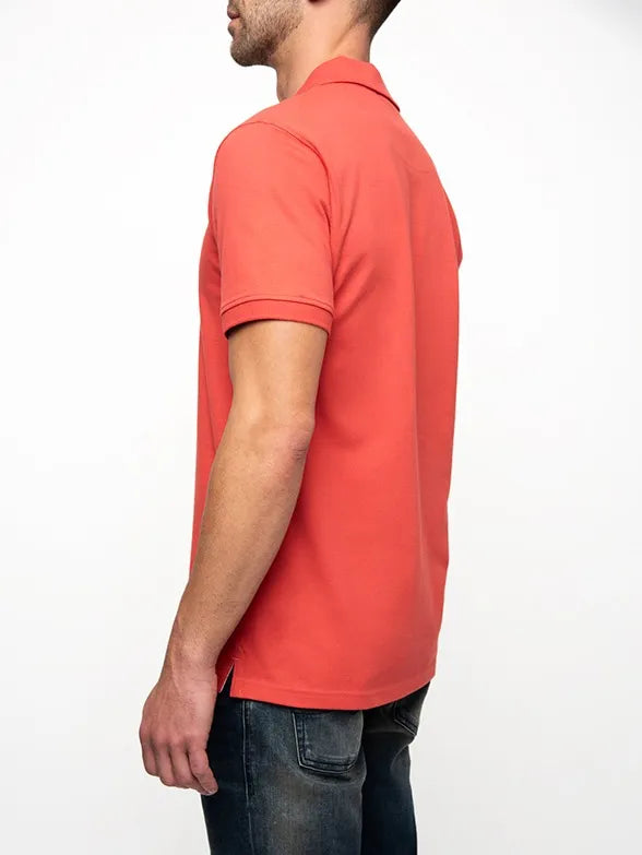 Essential Pique SS Golfer in Dark Pink