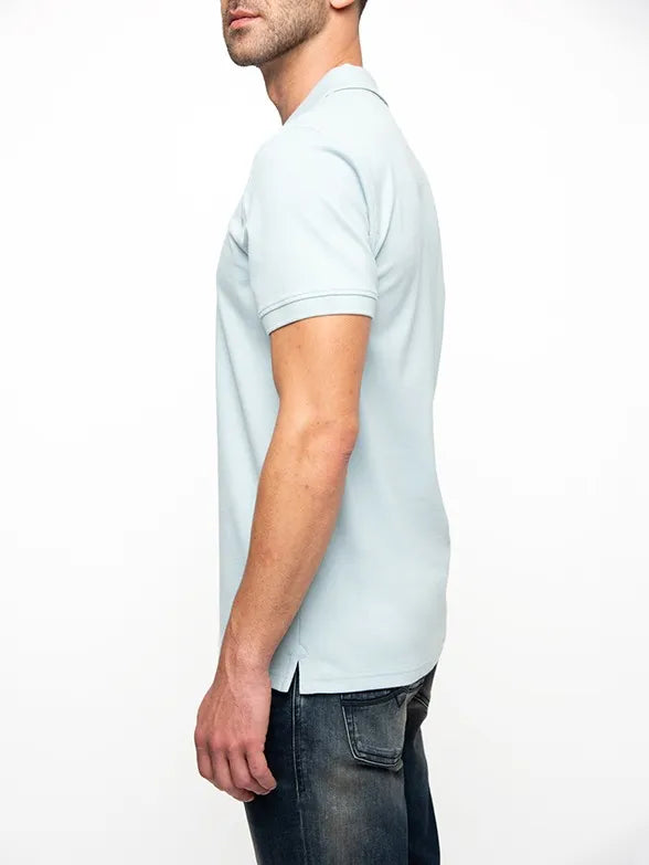 Essential Pique SS Golfer in Light Blue