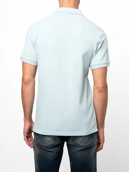 Essential Pique SS Golfer in Light Blue
