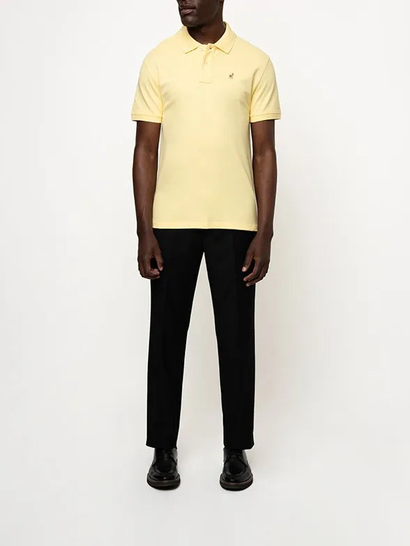 Essential Pique SS Golfer in Light Yellow