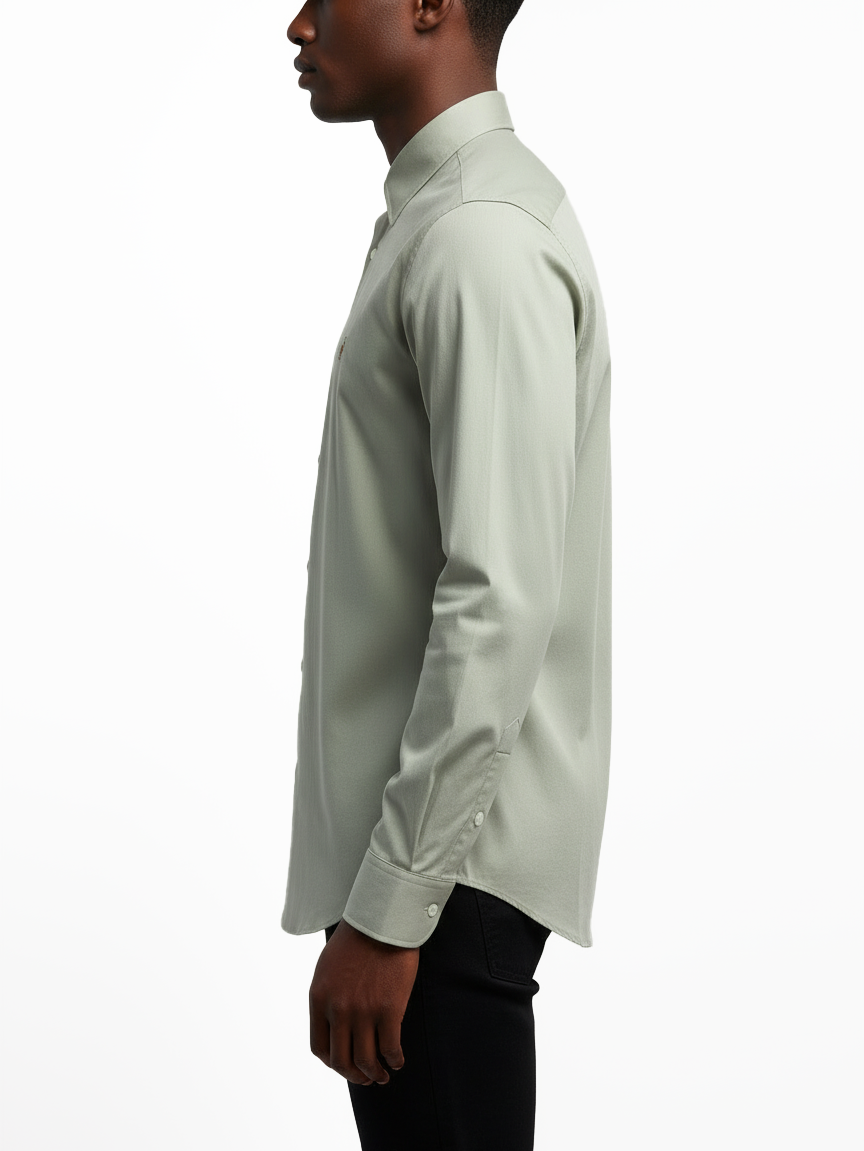 Iman Oxford LS Shirt in Sage