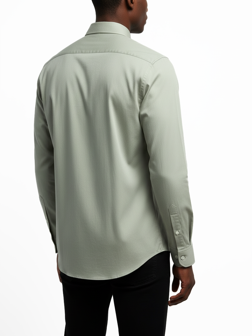 Iman Oxford LS Shirt in Sage
