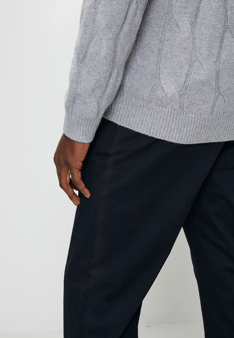 Kofi Cable LS Knit in Grey