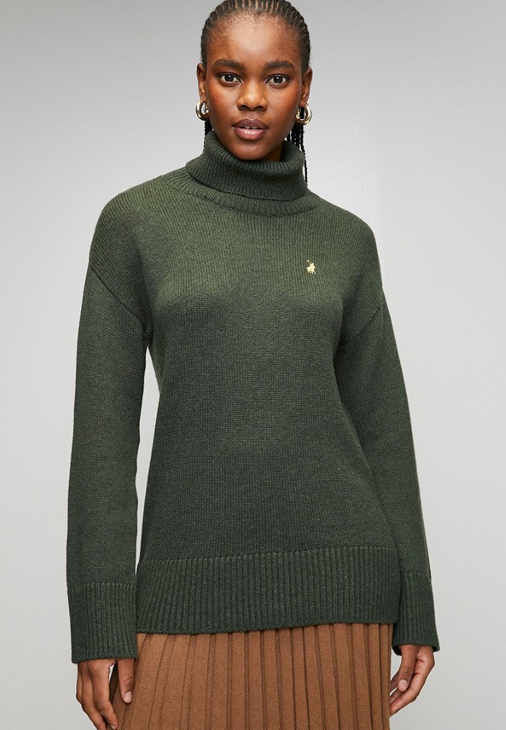 May Wool Blend Relaxed Jersey in Olive