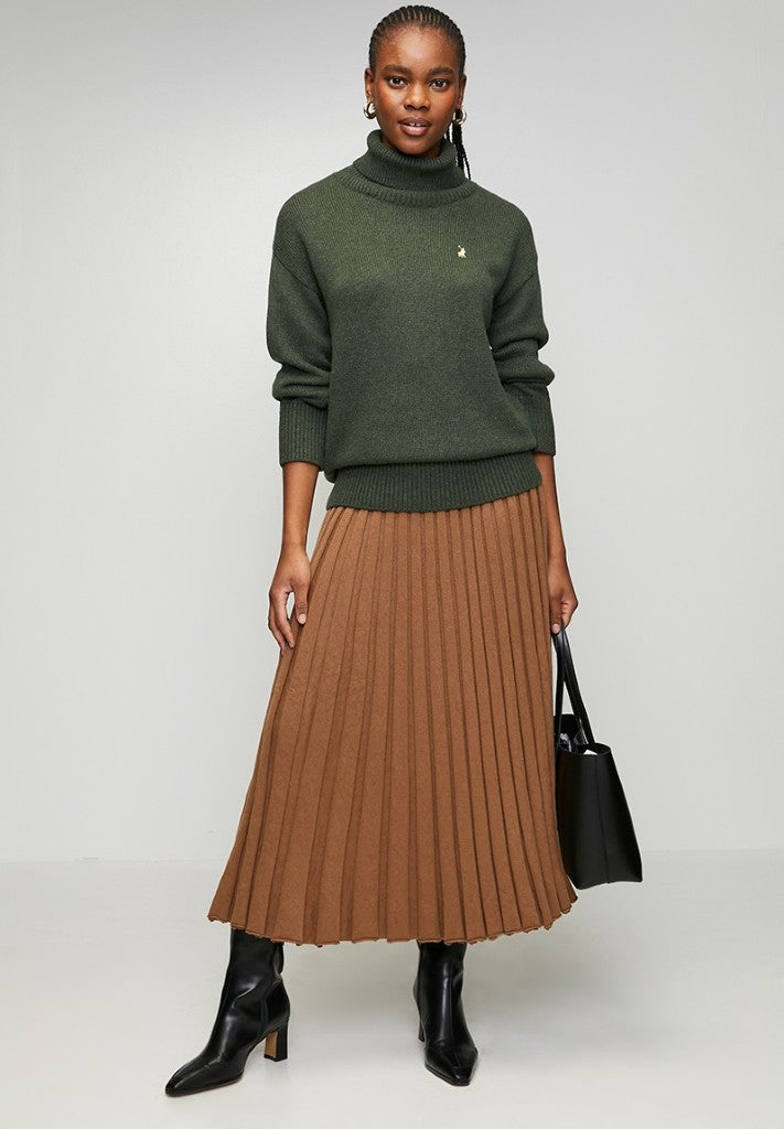 May Wool Blend Relaxed Jersey in Olive