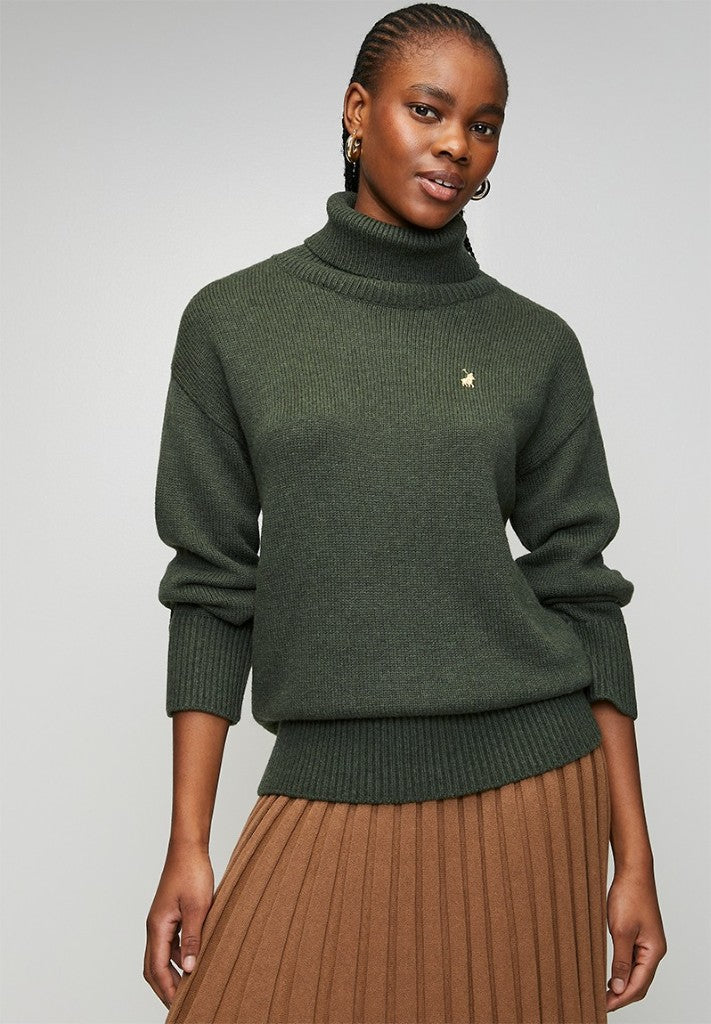 May Wool Blend Relaxed Jersey in Olive