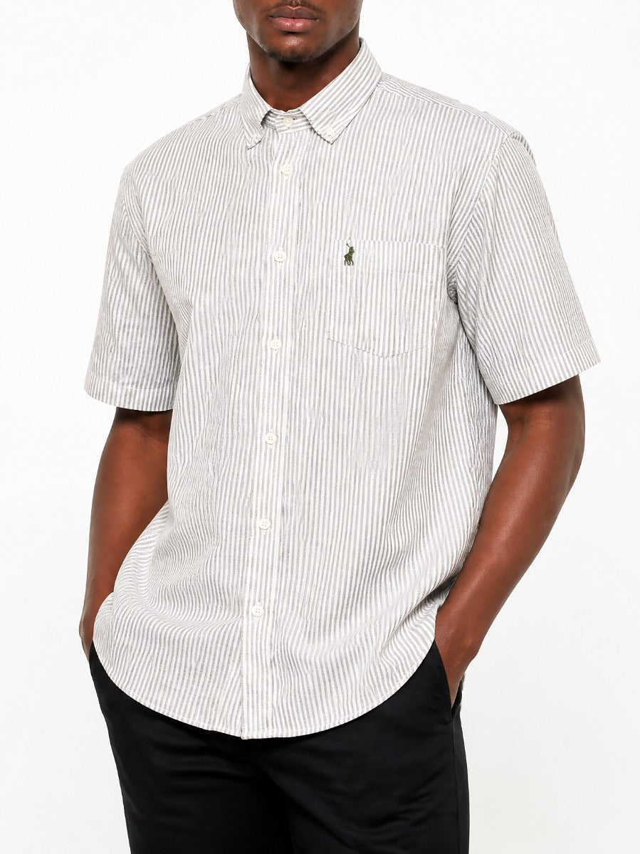Stripe SS Shirt in Green