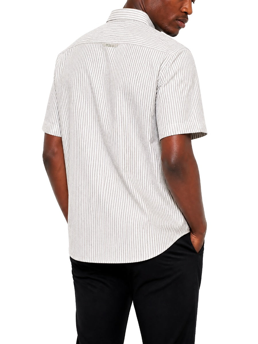 Stripe SS Shirt in Green