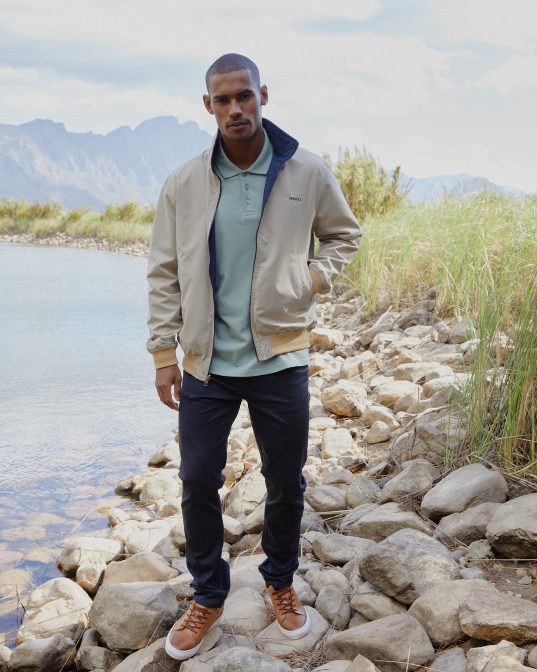 Larry Reversible Jacket in Navy