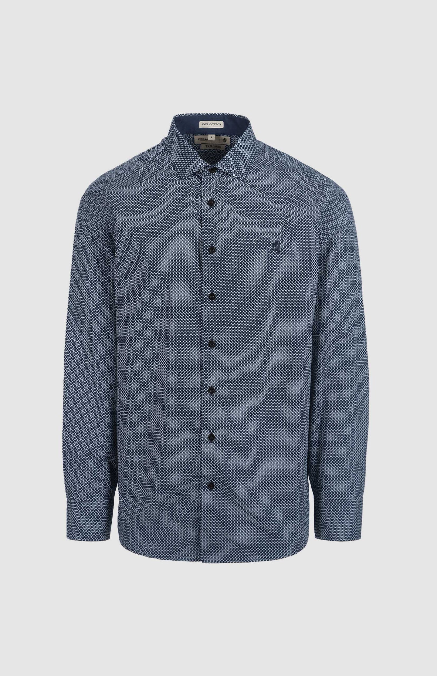 Damon LS Tailored Shirt in Blue