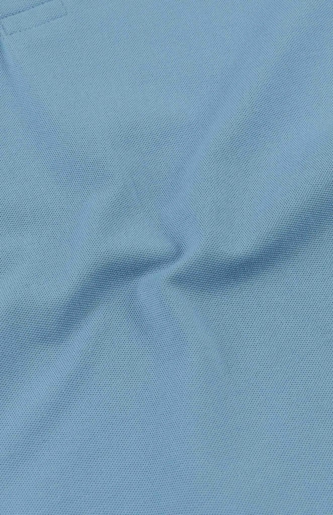 Aiden Slim Fit Pique Golfer in Light Blue