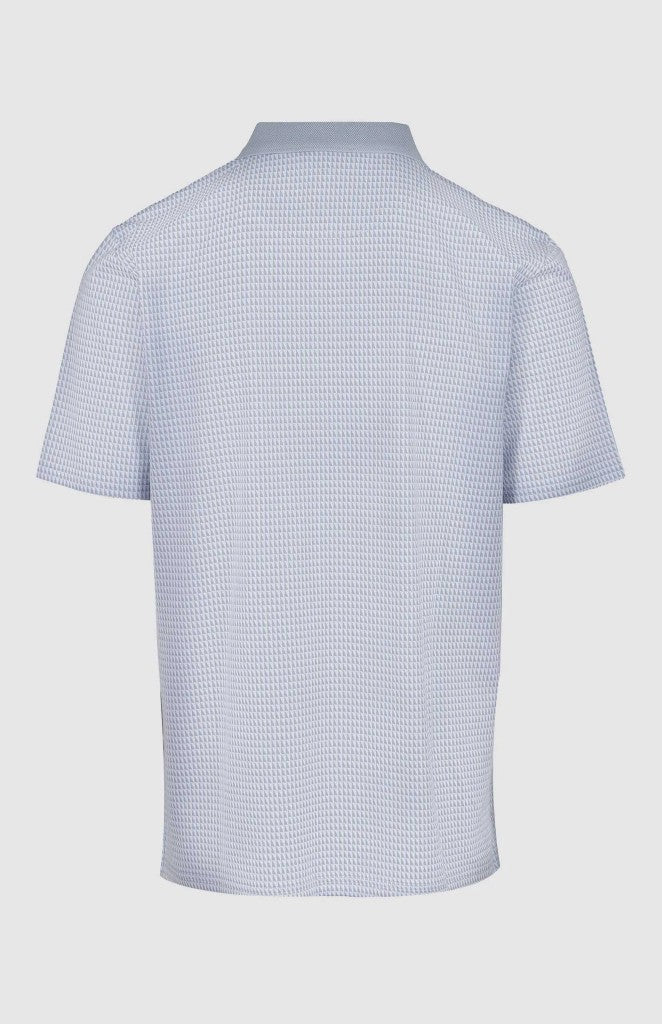 Amos Jacquard Mercerised Golfer in Light Blue