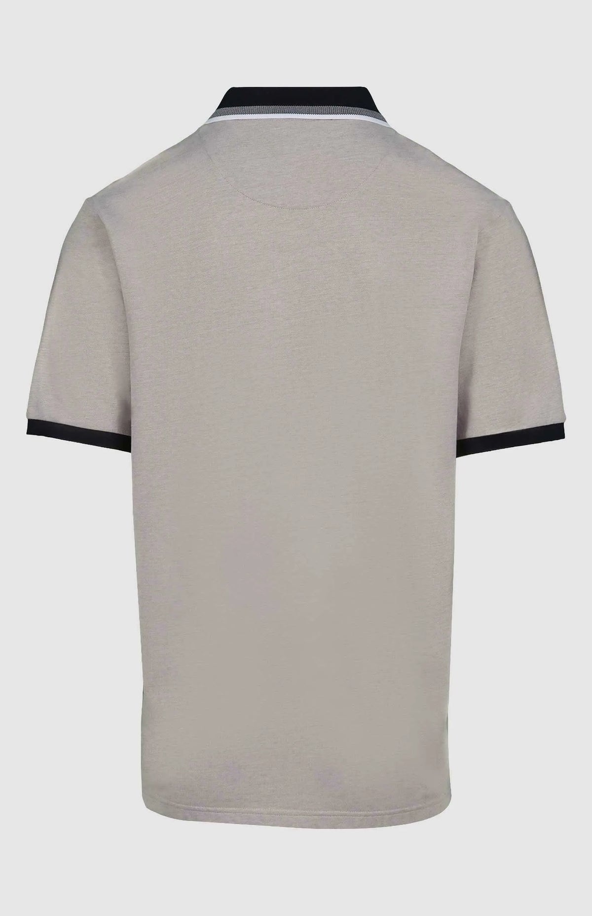 Charl Jacquard Collar Golfer in Stone