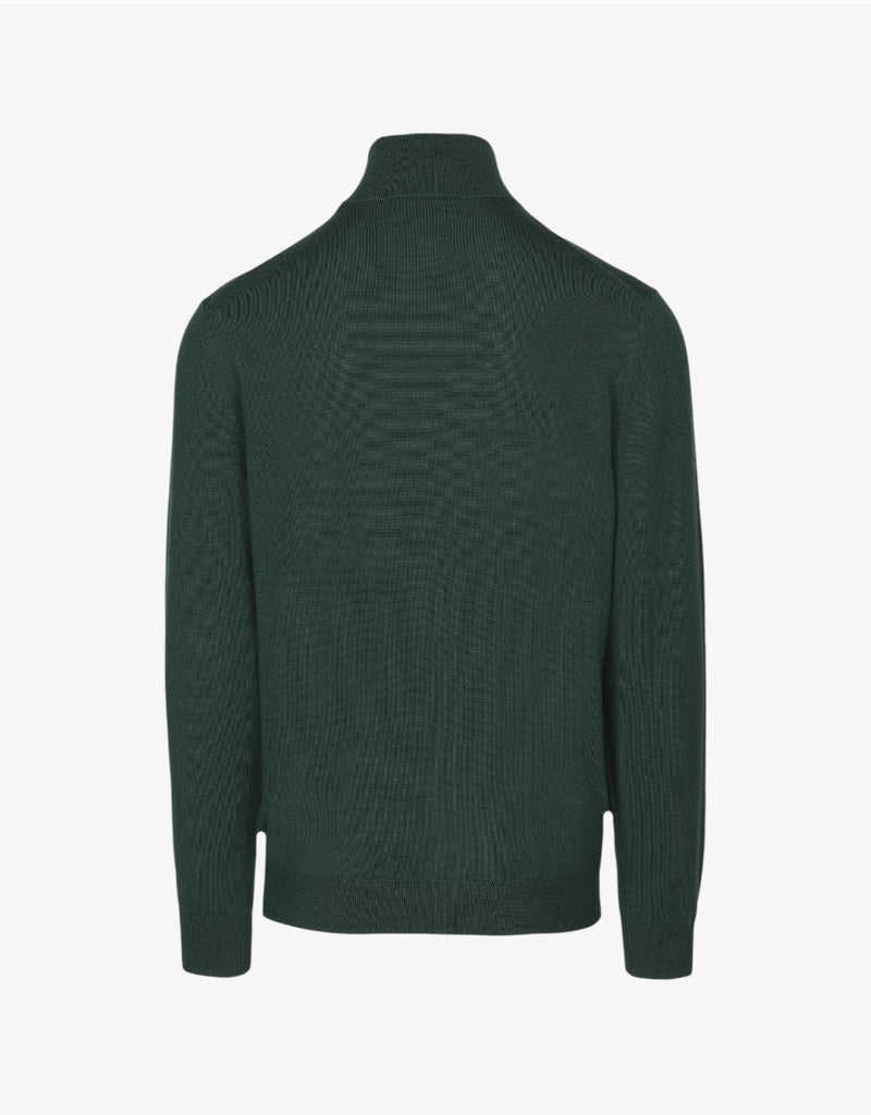 Ernie 1/4 Zip Merino Knit in Green