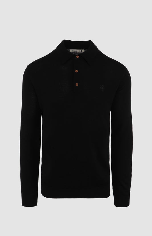 Gary LS Merino Golfer in Black