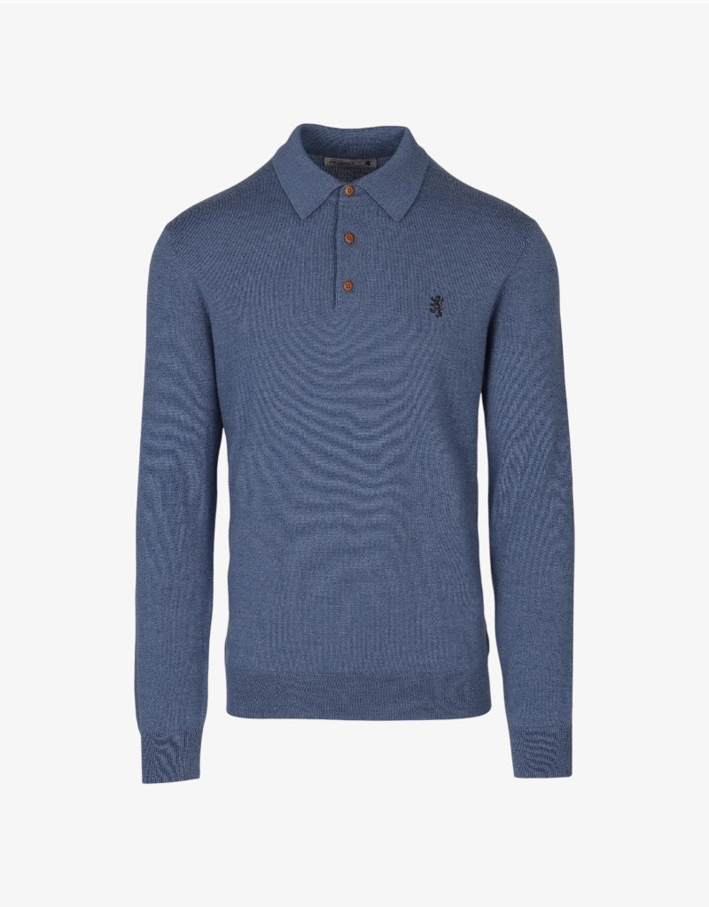 Gary LS Merino Golfer in Blue