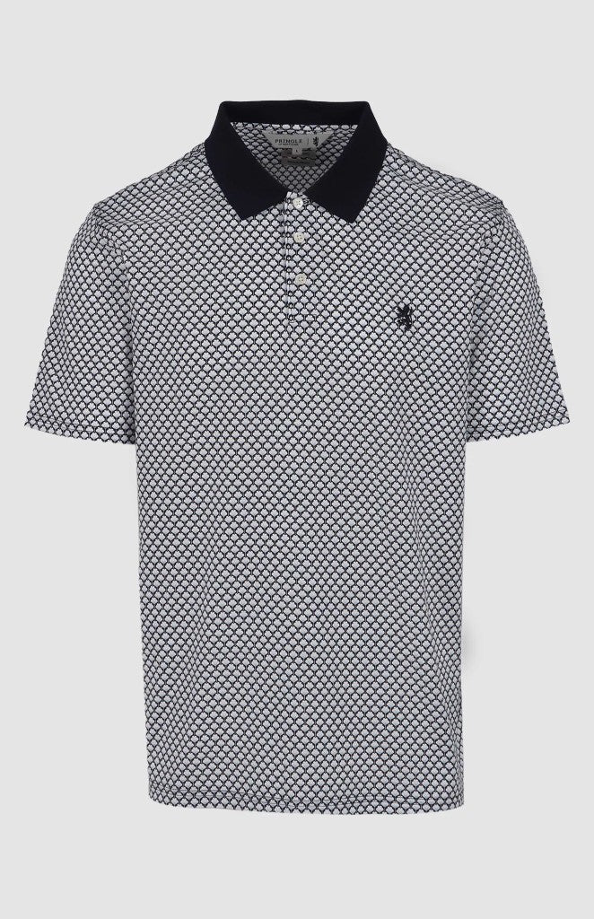 Luke Mercerised Printed Golfer in Blue