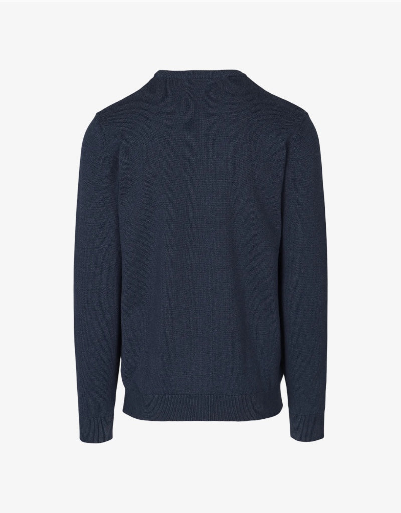 Paul Argyle Crew Knit in Blue