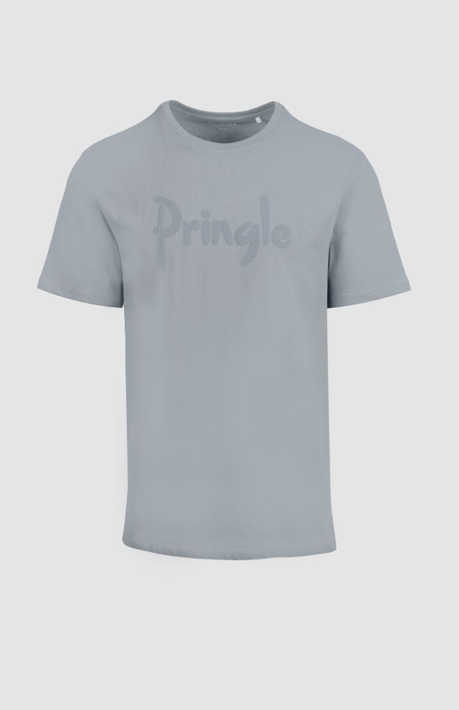 Richard Raised Print T-Shirt in Light Blue