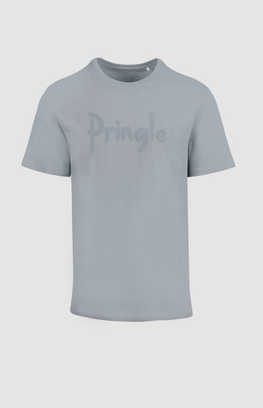 Richard Raised Print T-Shirt in Light Blue