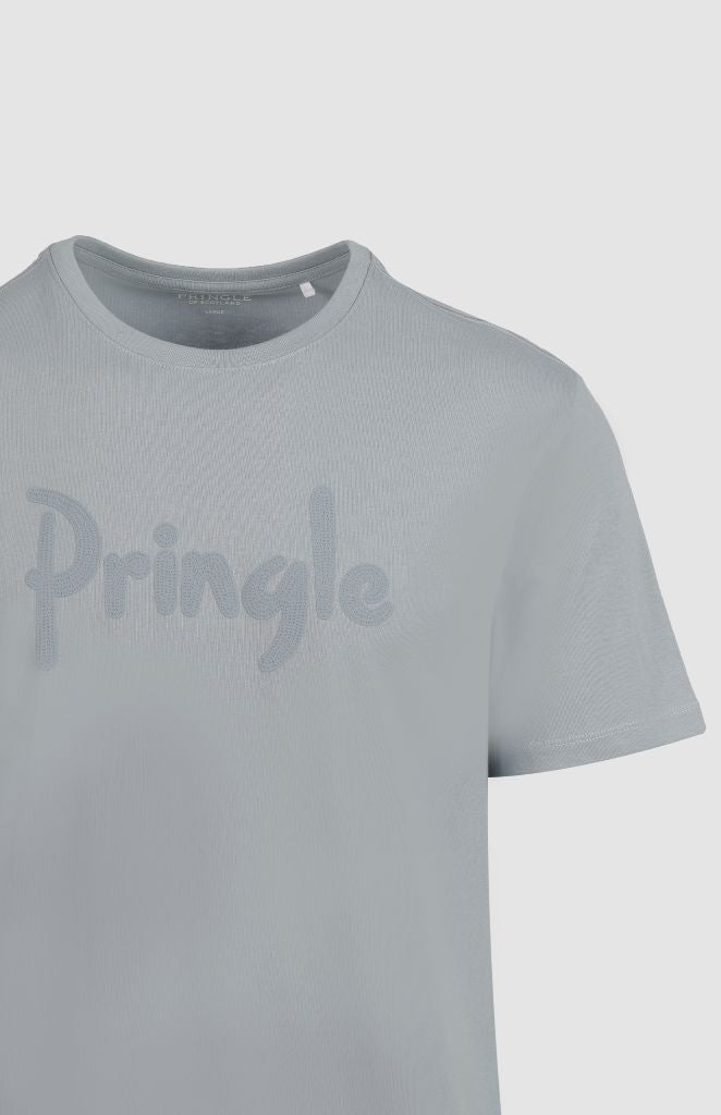 Richard Raised Print T-Shirt in Light Blue