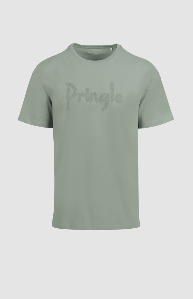 Richard Raised Print T-Shirt in Sage
