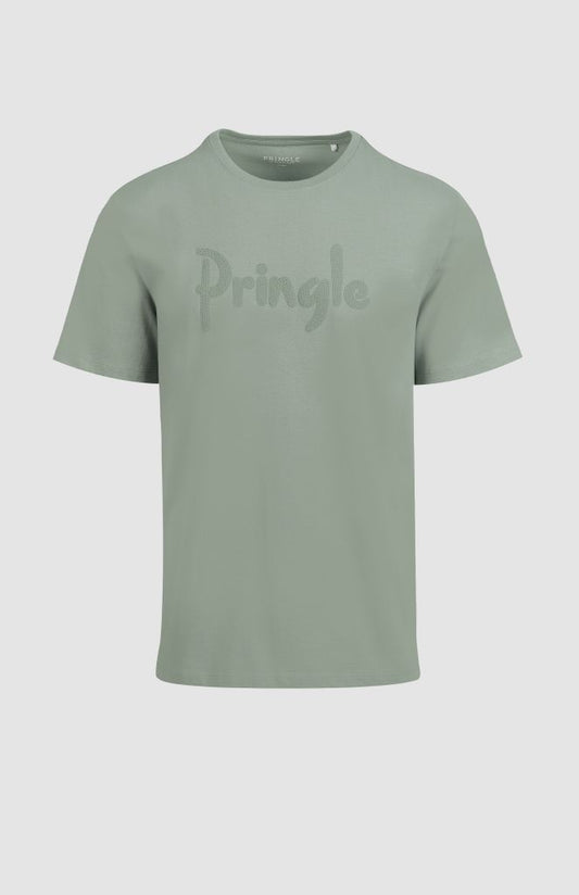 Richard Raised Print T-Shirt in Sage