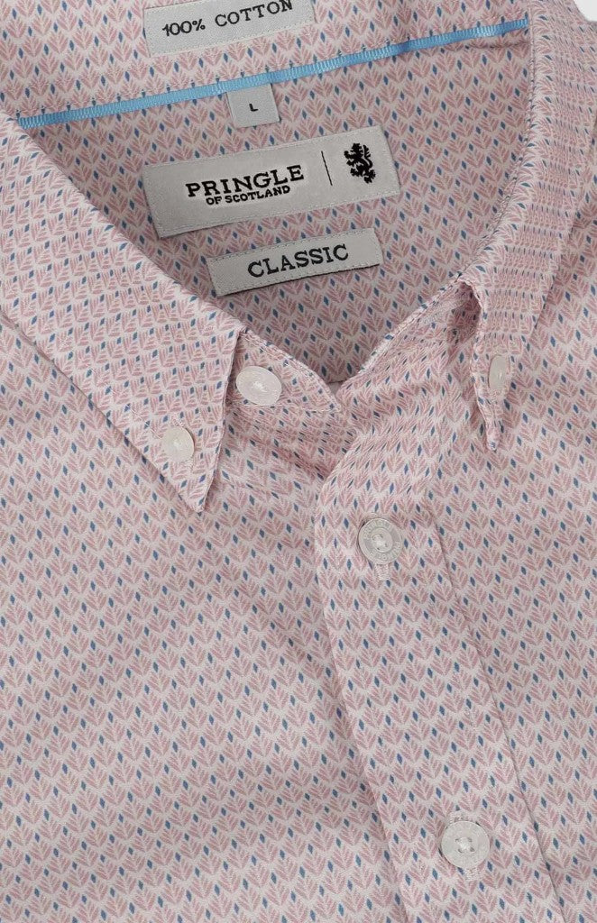 Sam Printed Classic SS Shirt in Pink