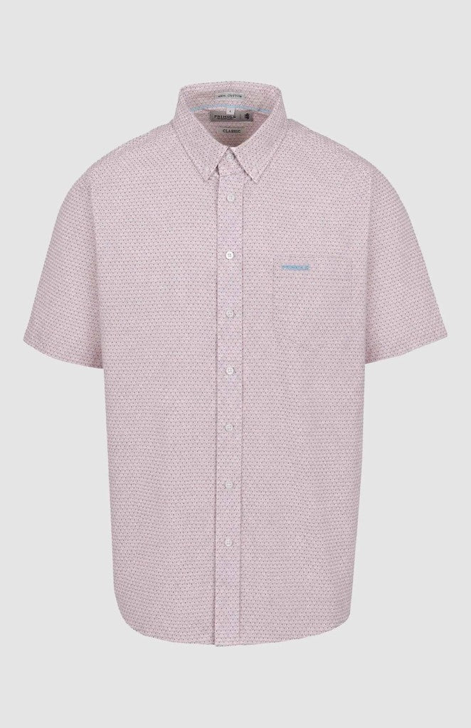 Sam Printed Classic SS Shirt in Pink
